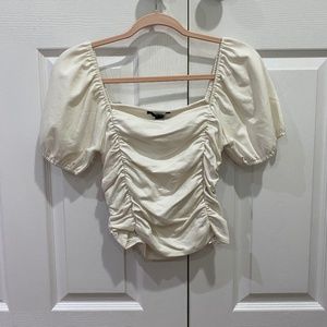 Puff Sleeve Ruched Top